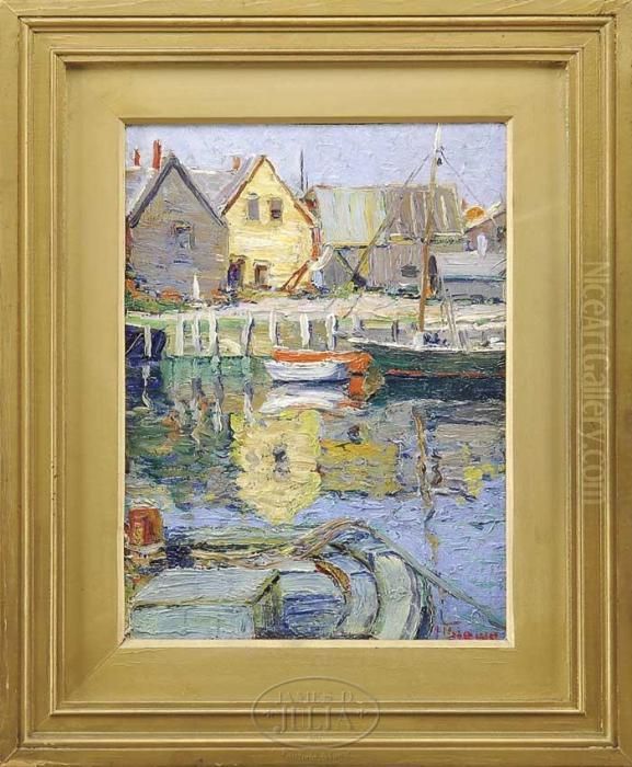 Bearskin Neck From Rockport Harbor Oil Painting by Anthony Thieme