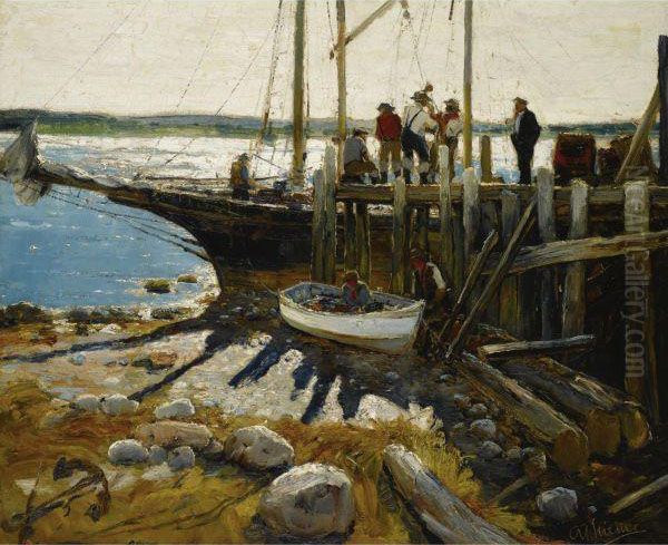 Low Water Oil Painting by Anthony Thieme