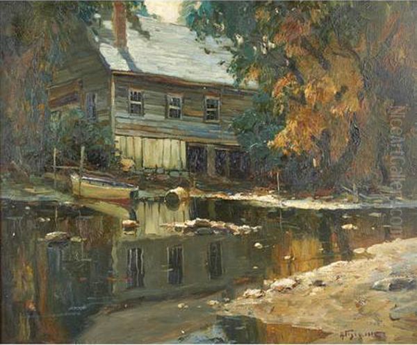 Ipswich Mill Oil Painting by Anthony Thieme