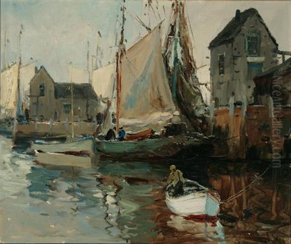 Old Rockport Oil Painting by Anthony Thieme