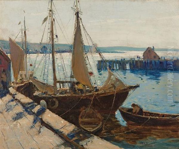 At The Docks Oil Painting by Anthony Thieme