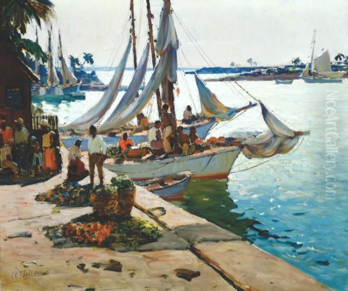Morning Sun, Nassau Oil Painting by Anthony Thieme
