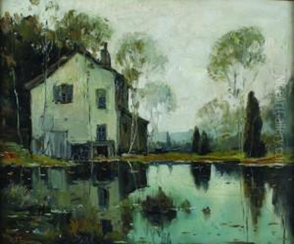 Autumn On The Lake Oil Painting by Anthony Thieme