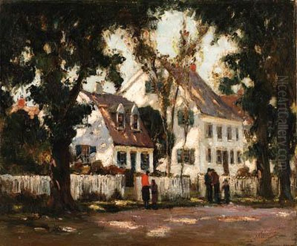 Mt. Pleasant Street, Rockport Oil Painting by Anthony Thieme