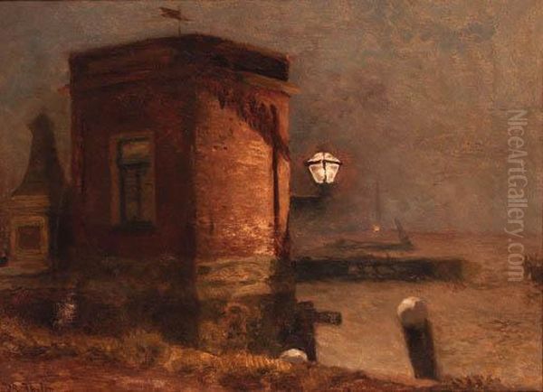 Het Getijde Huis Te Enkhuizen Oil Painting by Willem Bastiaan Tholen