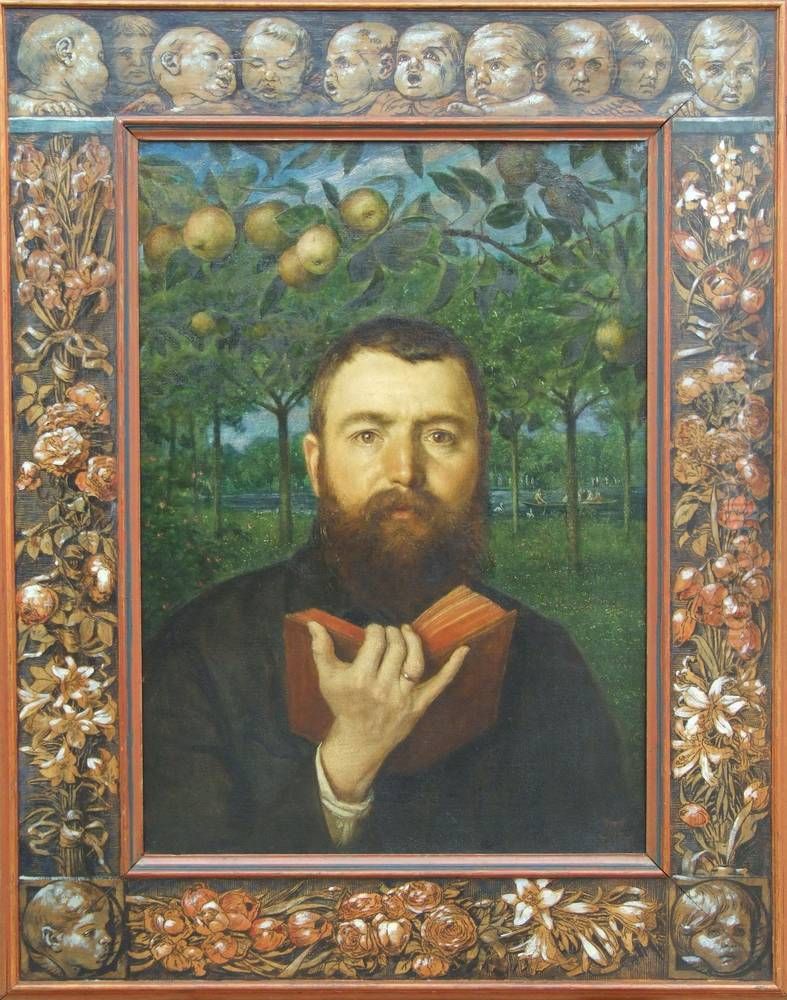 Selbstbildnis Oil Painting by Hans Thoma