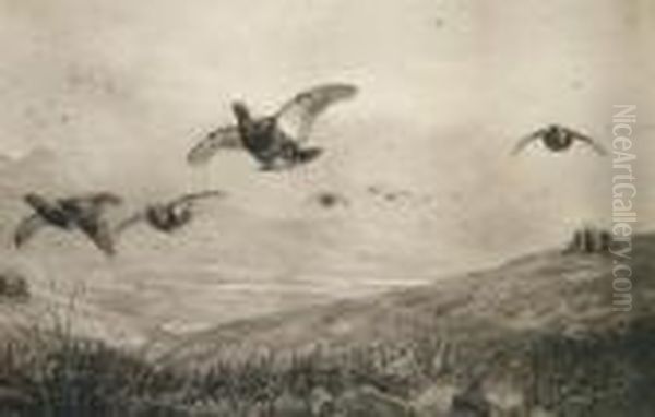 Courseshooting Oil Painting by Archibald Thorburn