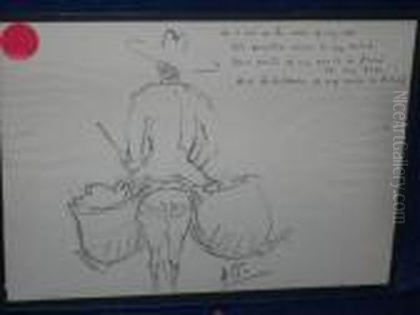 As I Sit On The Arse Of My Ass 
This Paradox Comes To My Mind Threeparts Of My Ass Is In Front Of My 
Arse And The Hole Of My Arseis Behind Oil Painting by Archibald Thorburn