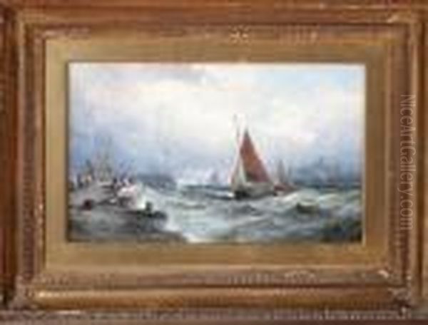 Off Lynmouth Oil Painting by William A. Thornley or Thornbery