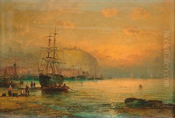Scarborough Oil Painting by William A. Thornley or Thornbery