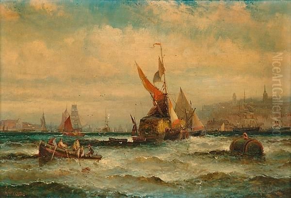 Gravesend Oil Painting by William A. Thornley or Thornbery