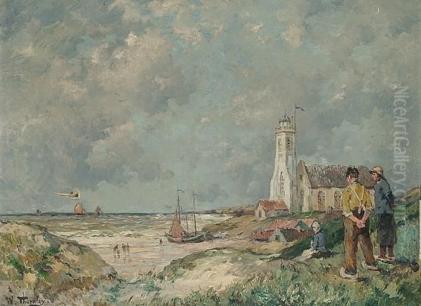 Edam Church, Holland Oil Painting by William Georges Thornley