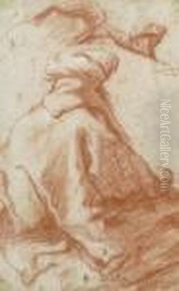 A Seated Oriental Man With A Turban, Seen
From The Rear Oil Painting by Giovanni Battista Tiepolo