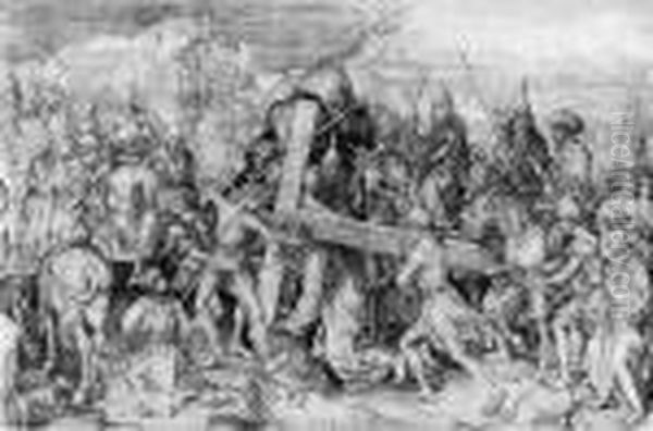 Seated Woman With Chained Arms, From Vari Capricci Oil Painting by Giovanni Battista Tiepolo