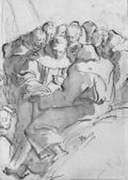 Tiepolo, G.b.
Franciscan Friars Reading The Scripture Oil Painting by Giovanni Battista Tiepolo