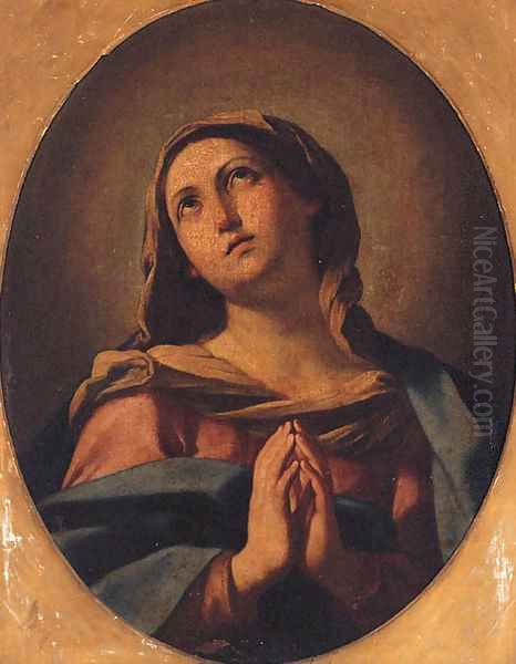 The Virgin at prayer Oil Painting by Giovanni Battiata Salvi, Il Sassoferrato