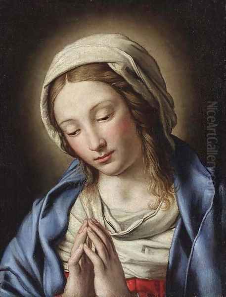 The Madonna in prayer Oil Painting by Giovanni Battiata Salvi, Il Sassoferrato