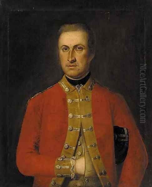 Portrait of an officer, bust-length, in dress uniform Oil Painting by Irish School