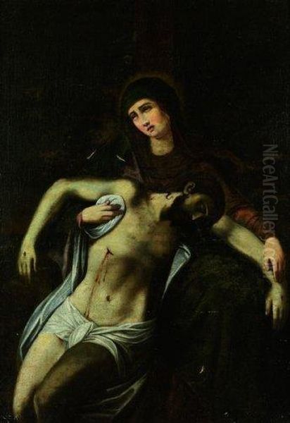 Pieta. Oil Painting by Jacopo Tintoretto (Robusti)