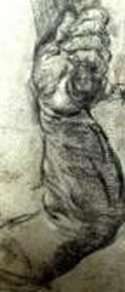 Study Of An Outstretchedarm Oil Painting by Jacopo Tintoretto (Robusti)