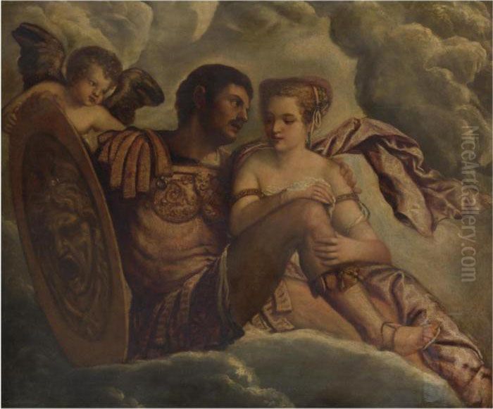 Venus And Mars Oil Painting by Jacopo Tintoretto (Robusti)