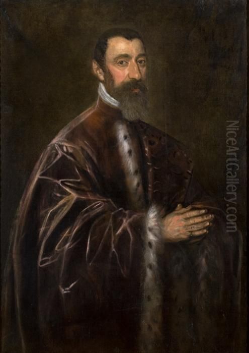 Ritratto Di Senatore Veneziano Oil Painting by Jacopo Tintoretto (Robusti)