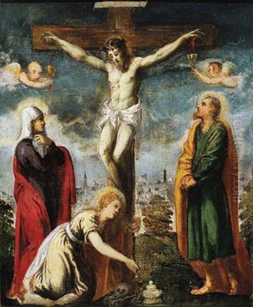 Crocifissione Oil Painting by Jacopo Tintoretto (Robusti)