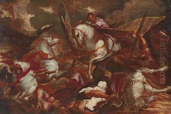 Reitergefecht Oil Painting by Jacopo Tintoretto (Robusti)
