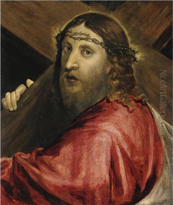 Cristo Portacroce Oil Painting by Jacopo Tintoretto (Robusti)