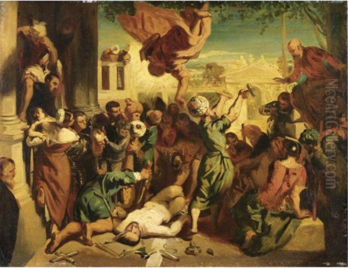 Il Miracolo Di San Marco Oil Painting by Jacopo Tintoretto (Robusti)