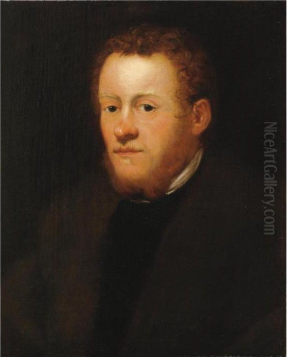 Ritratto Di Gentiluomo Con Barba Rossa Oil Painting by Jacopo Tintoretto (Robusti)