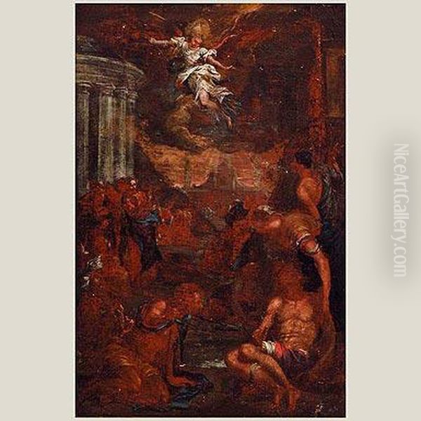 Jesus Curando A Los Tullidos Oil Painting by Jacopo Tintoretto (Robusti)