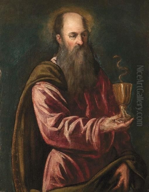 San Giovanni Evangelista Oil Painting by Jacopo Tintoretto (Robusti)