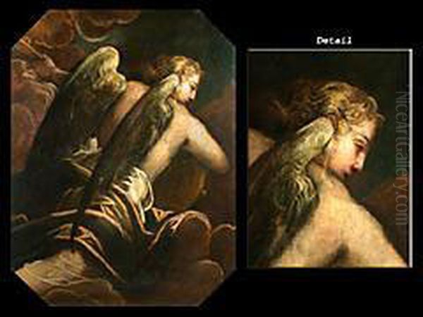 Der Engel Mit Der Harfe Oil Painting by Jacopo Tintoretto (Robusti)