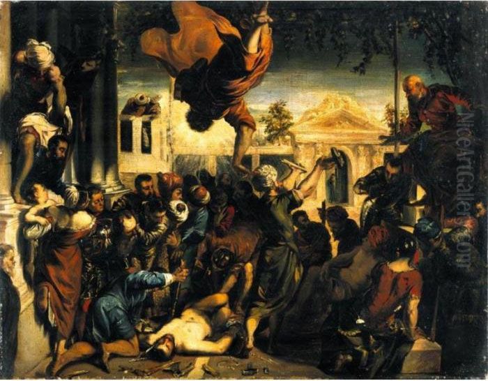 Miracolo Di San Marco (san Marco Libera Lo Schiavo) Oil Painting by Jacopo Tintoretto (Robusti)
