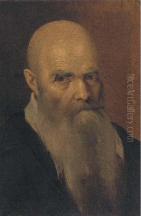 Portrait Of An Elderly Man, Traditionally Thought To Be Galileogalilei Oil Painting by Jacopo Tintoretto (Robusti)