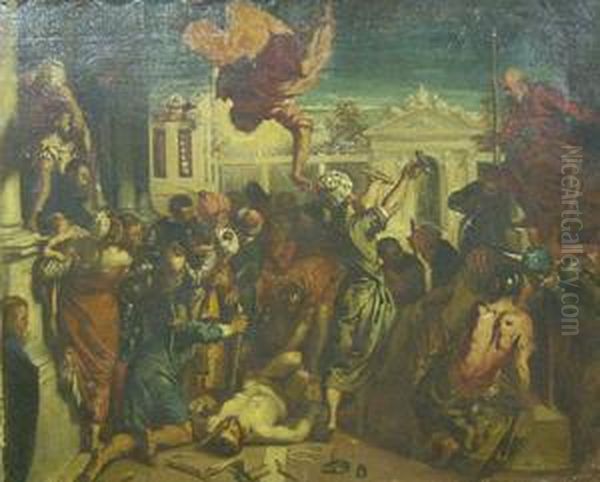 The Miracle Of Saint Mark Freeing The Slave Oil Painting by Jacopo Tintoretto (Robusti)