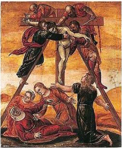 The Deposition Oil Painting by Jacopo Tintoretto (Robusti)