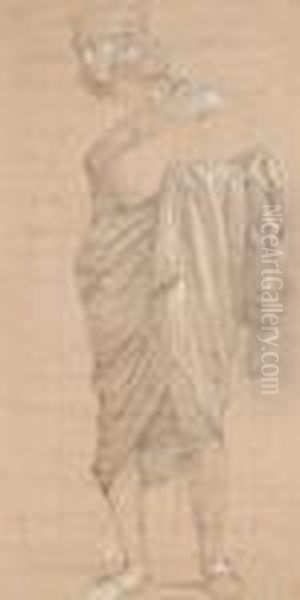 Garcon Debout Avec Un Livre A La Main Oil Painting by James Jacques Joseph Tissot