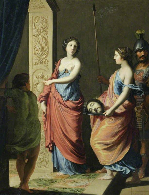 Salome with the head of Saint John the Baptist Oil Painting by Jacques Stella