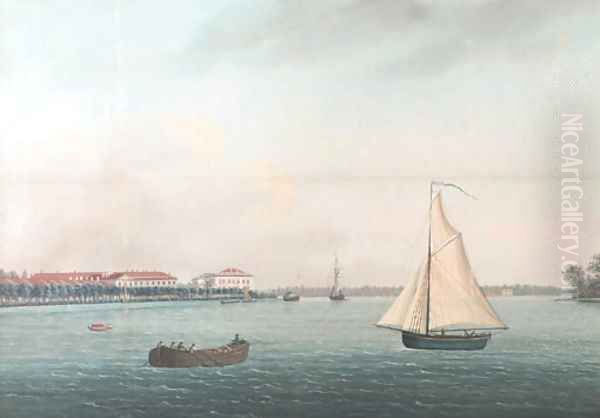 View of Kamenoi-ortrow, Russia Oil Painting by European School