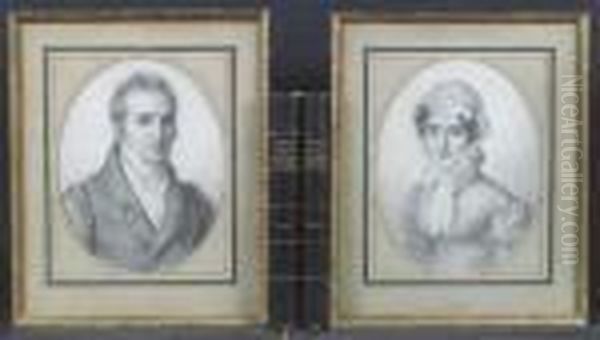 Portrait De Monsieur Leussignol Oil Painting by Wolfgang-Adam Toepffer