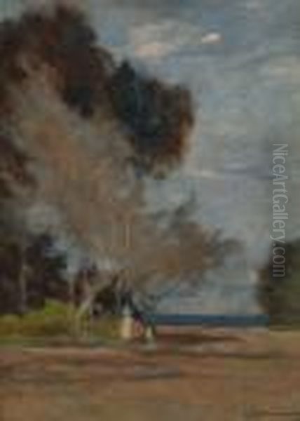 Marina, Figure Ealberi Oil Painting by Ludovico Tommasi