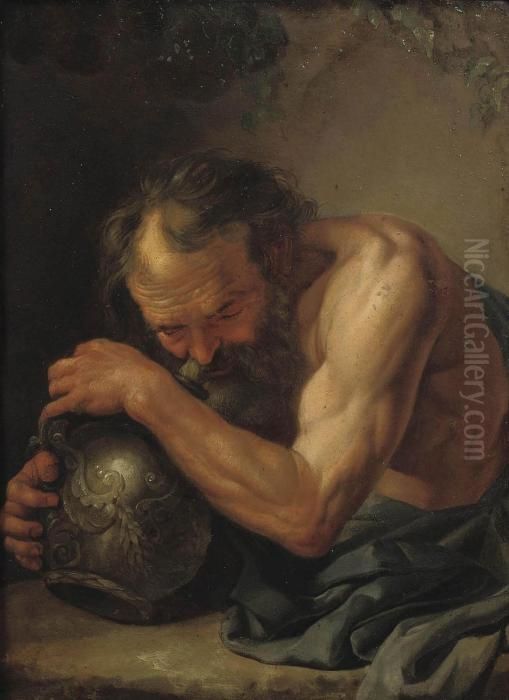 Silenus Oil Painting by Jacob Van Toorenvliet