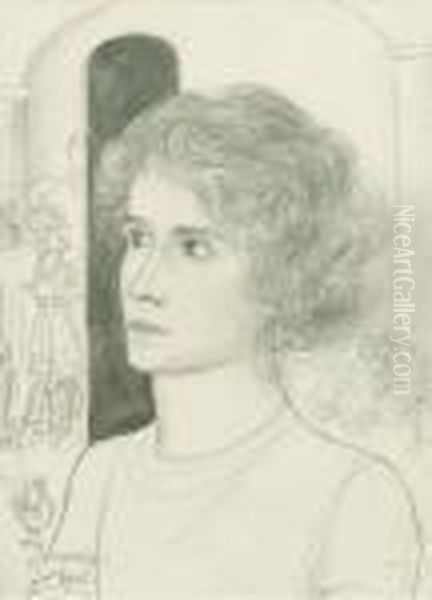 Portrait Of A Woman Oil Painting by Jan Toorop