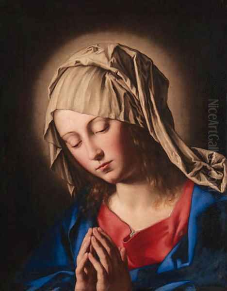 The Virgin in prayer Oil Painting by Giovanni Battiata Salvi, Il Sassoferrato