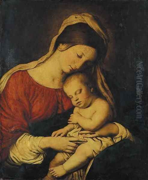 The Madonna and Child 2 Oil Painting by Giovanni Battiata Salvi, Il Sassoferrato