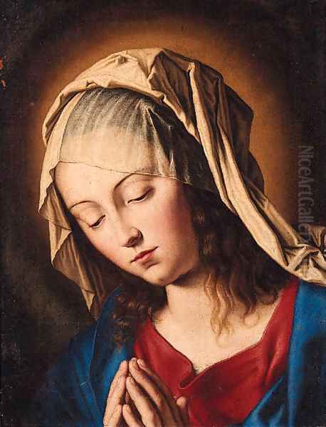The Madonna at Prayer Oil Painting by Giovanni Battiata Salvi, Il Sassoferrato