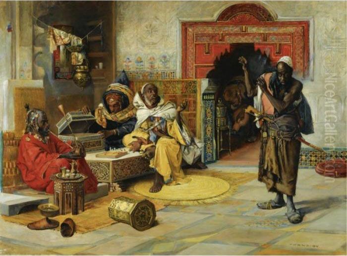 The Unfair Game Oil Painting by Gyula Tornai