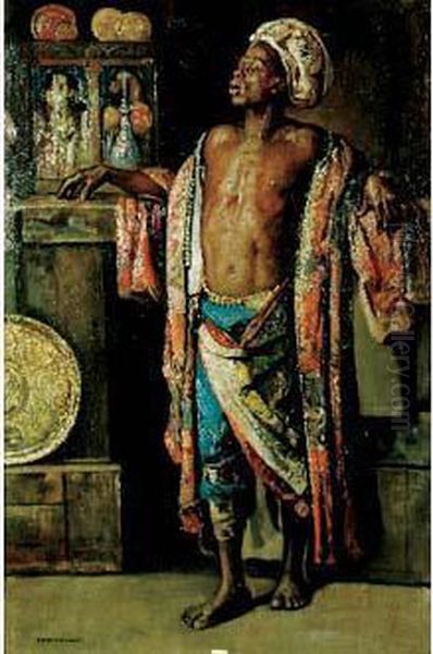 L'antiquaire Oil Painting by Gyula Tornai